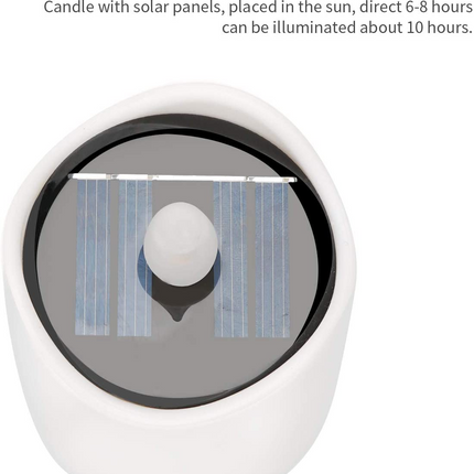 6PCS Waterproof Smokeless Solar Candles Lights Flame Light