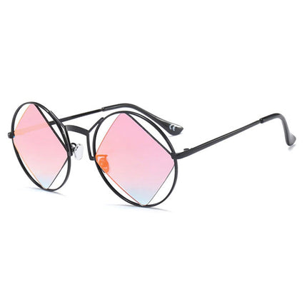 Round Diamond Centered Sunglasses