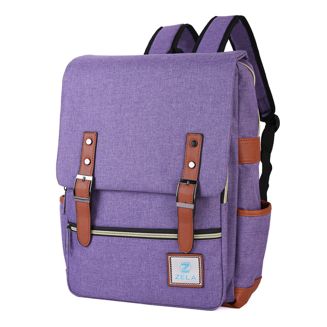 Slim Backpack ,College, School and Business Fits 15-inch Laptop-Purple
