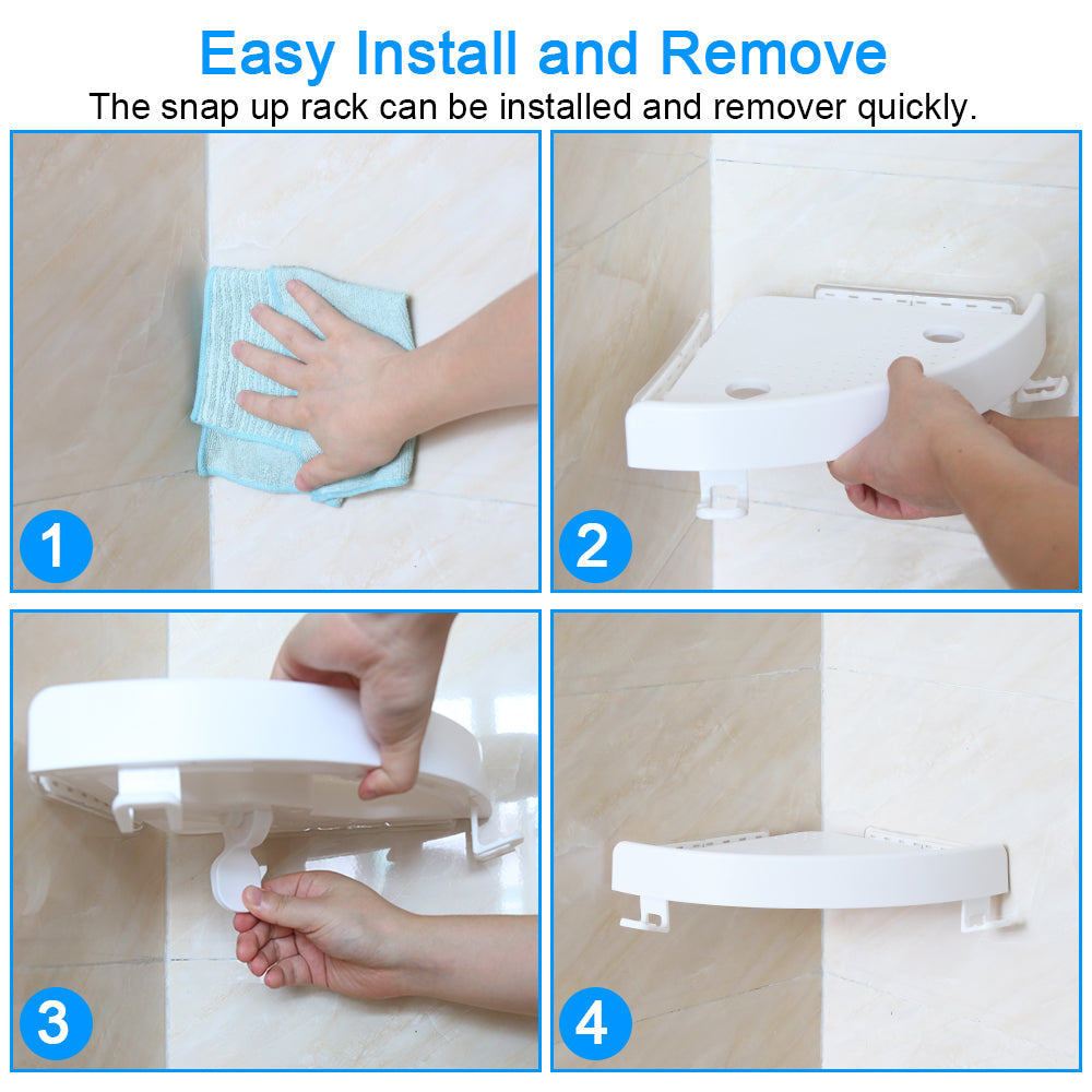 Bathroom Shelf Qrganizer Snap Up Corner Shelf