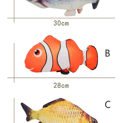 Electronic Floppy Fish Cat Toy Moving Fish Toy for Cats
