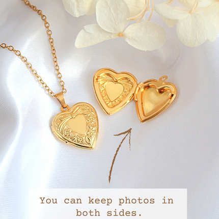 18 Karats Heart Locket Necklace