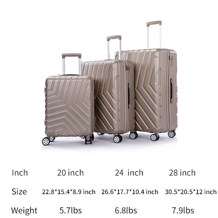 Suitcase Hardside Luggage Sets 3 Pieces with Double Spinner Wheels