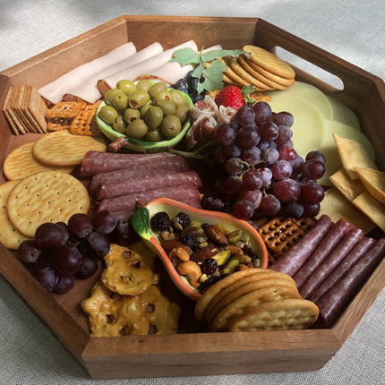 Octagon Wood Charcuterie/Serving Tray 15"