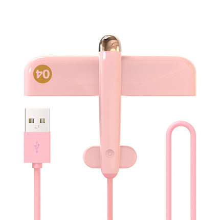 4 Ports USB 2.0 HUB Aircraft Shape Splitter Pink