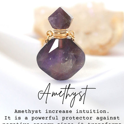 Luxury Mini Crystals Bottles | 24 Karats Natural Crystals Necklaces