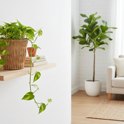 Handmade Willow Wicker Planter Basket: Boho Rustic Home Decor