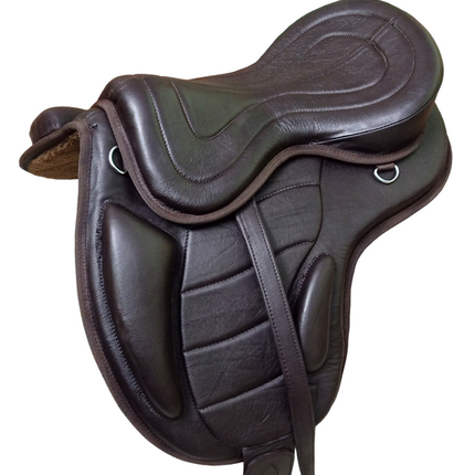 Brown Leather Softy Treeless Horse Saddle Size 13" to 18"