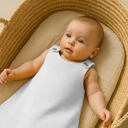 Organic Cotton Summer Sleeping Bag - White