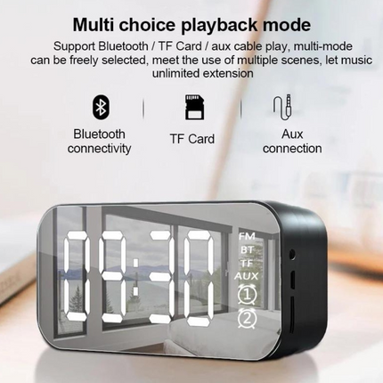 LED Display Alarm Clock Wireless Bluetooth Speakers