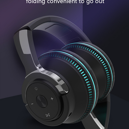 Colorful LED Lights Bluetooth Headphone Bass Wireless Earphones