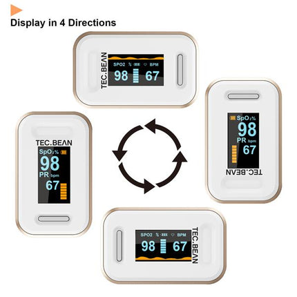Tec.bean Fingertip Pulse Oximeter Blood Oxygen Saturation Monitor