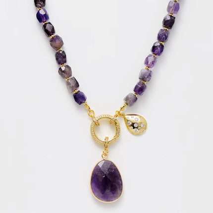 Amethyst Crystal Pendant Necklaces