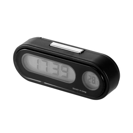 Portable 2 In 1 LED Car Electronic Clock Thermometer