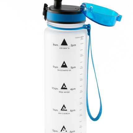 1L Sports Water Bottle with time marker and motivation