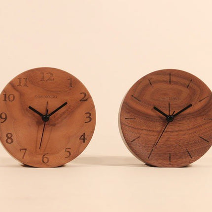 Black Walnut Concave Alarm Clock