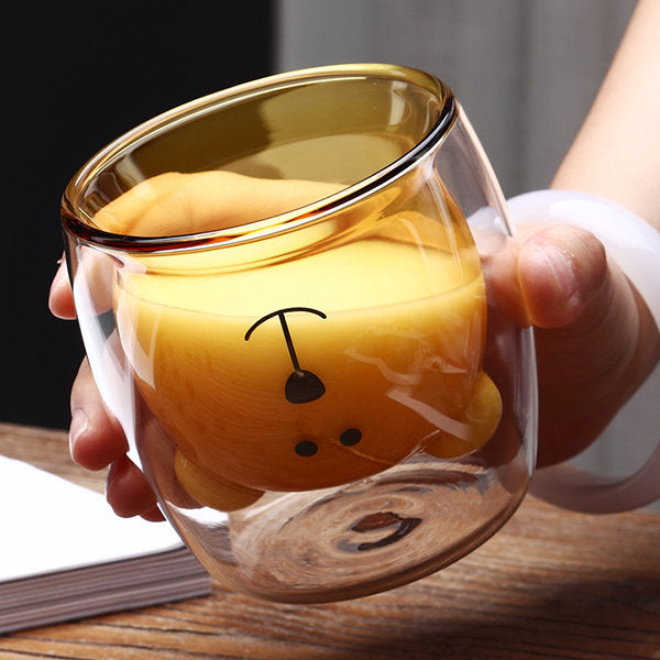 Cute Bear Glass Cup