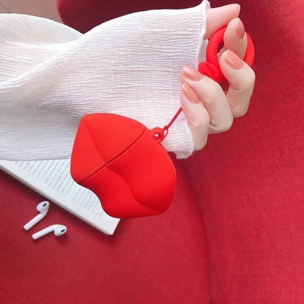 AirPods Red Lips Silicone Case Cover