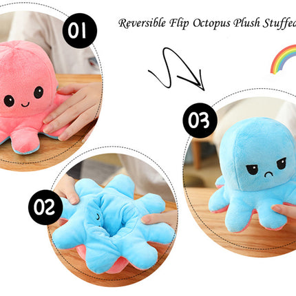 Reversible Flip Octopus Stuffed Plush Doll Soft