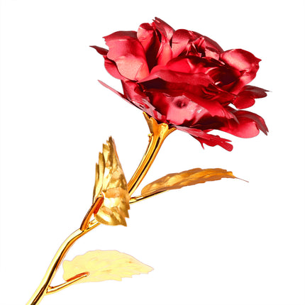 24K Foil Plated Red Rose Valentine's Day Gift