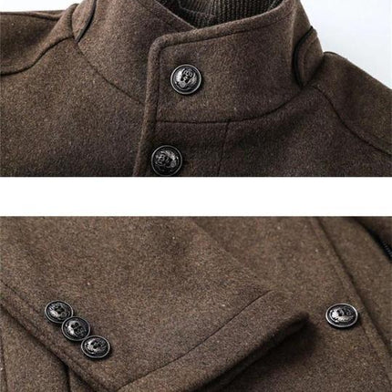 Winter Men Wool Jacket Slim Fit Thick Warm Coat