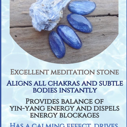 Blue Kyanite & Crystal Quartz Stretch Bracelet! Genuine Stones!