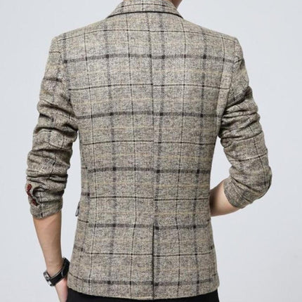 Mens Mix Plaid Blazer