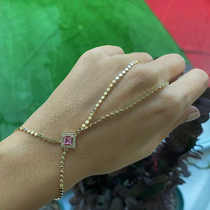 VIP Pink Sequin Hand Chain Bracelet