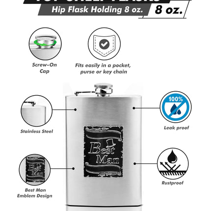 Wedding Flasks for Best Man