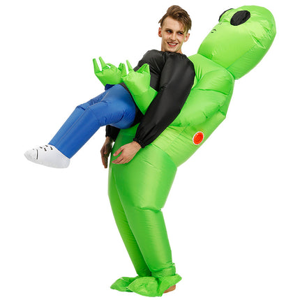 Inflatable Costume Green Alien Kids Party Dress