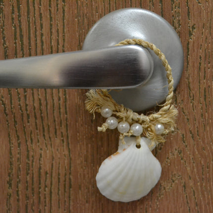 White Irish Seashell Hanger Beach Decor