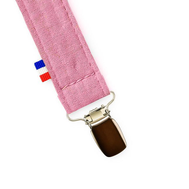 Organic Cotton Pacifier Clip - Pink