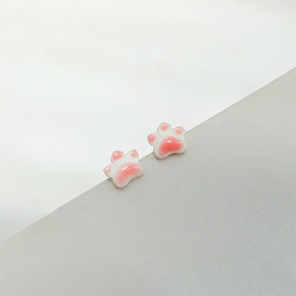 Cat Paw Ceramic Earrings