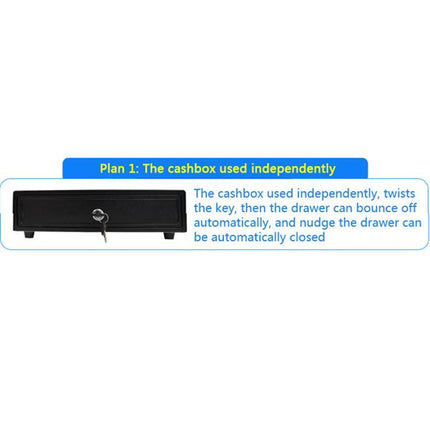 Home Commercial Use 4-Compartment 3 Lock Stainless Steel Cash Box