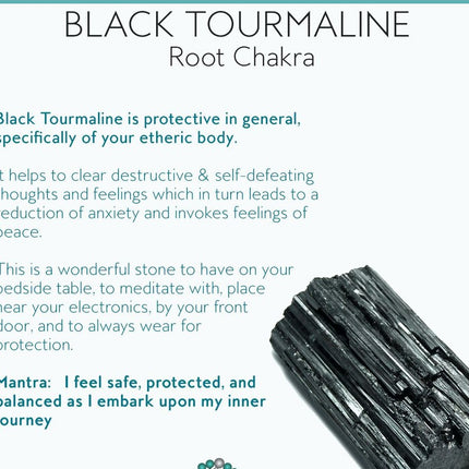 Black Tourmaline & Crystal Quartz Stretch Bracelet! Genuine Crystals!