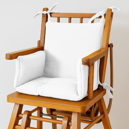 Cushion High Chair in Organic Cotton - White