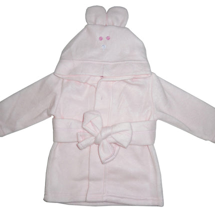 Fleece Robe With Hoodie Pink