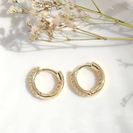 24 Karats Cubic Zirconia Hoops