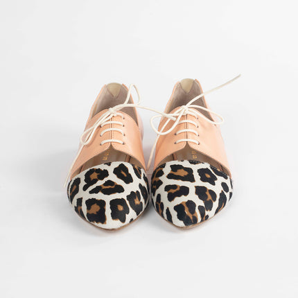 Calf Hair Leather Flat Shoes- Sapien by Lordess