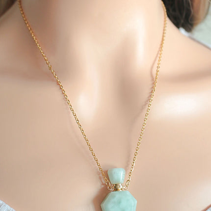 24 Karats Natural Amazonite Crystal Necklace
