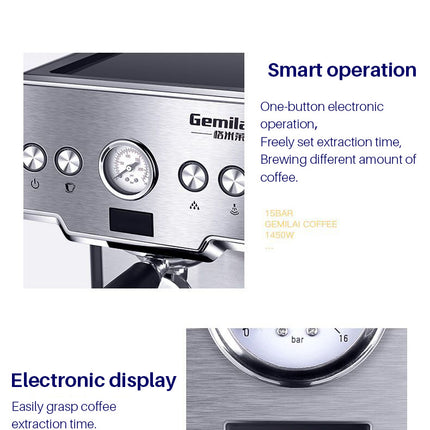 Espresso Coffee Maker Stainless Steel Italian Coffee Machine