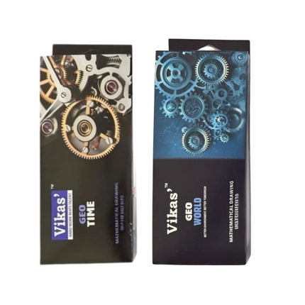Vikas Geometry Set Combo – Geo Maxima, Geo Time, Geo World & Vision