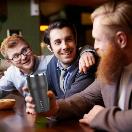 DRINCO 20oz Insulated Tumbler Beer Mug-Bottle Opener THOR-(Jet Black)