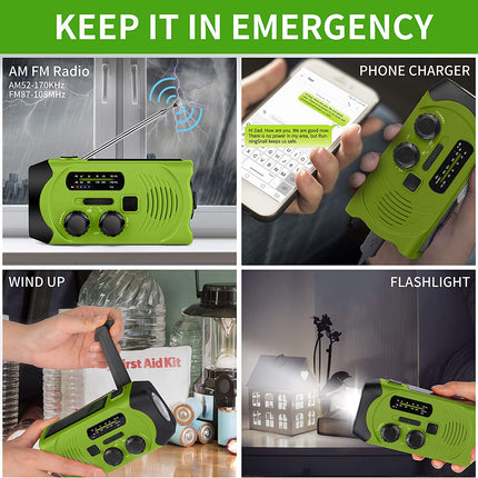 Wind Up Solar Radio Emergency Radio Crank Powered
