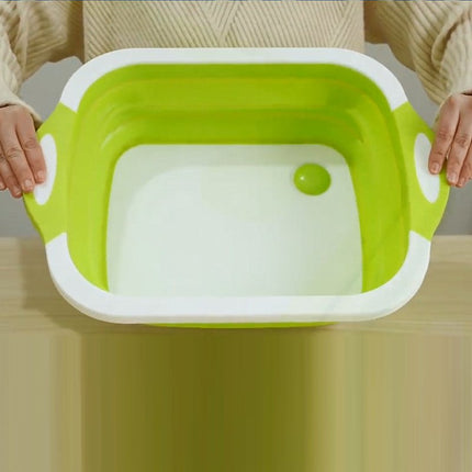 Folding Cutting Board With Basket