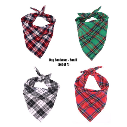 Small (set of 4) Dog Bandanas