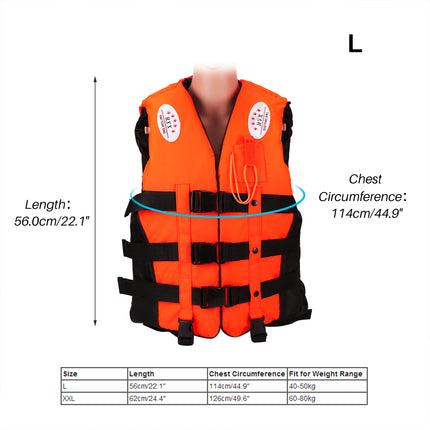 Life Jacket Aid Life Vest with Whistle Size L