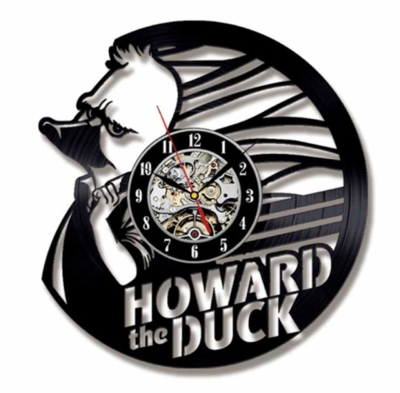 HOWARD THE DUCK CARTOON HANDMADE VINYL RECORD WALL CLOCK