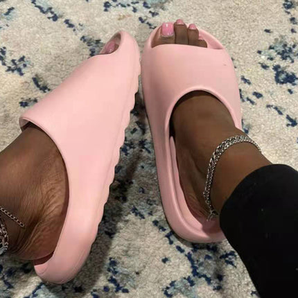 Cloud Pillow Slippers for Women - Pink Shower Shoes for College Dorm