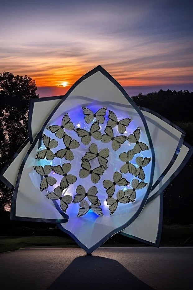 Butterfly LED Light Flowers Gift Girlfriend Mother Birthday Day